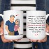 Personalized Couple Quote Ceramic Mug, Hugging Illustration for Morning Coffee, Unique Romantic Gift for Him or Her Personalized Couple Quote Ceramic Mug, Hugging Illustration for Morning Coffee, Unique Romantic Gift for Him or Her