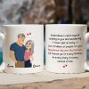 Personalized Couple Quote Ceramic Mug, Hugging Illustration for Morning Coffee, Unique Romantic Gift for Him or Her Personalized Couple Quote Ceramic Mug, Hugging Illustration for Morning Coffee, Unique Romantic Gift for Him or Her
