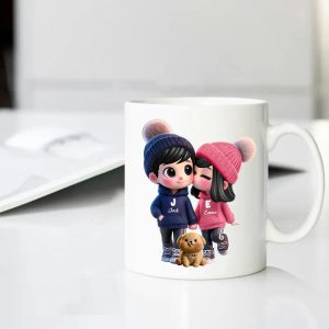 Personalized Couple's Ceramic Mug Custom Names for Loved Ones