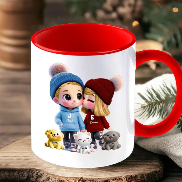 Personalized Couple's Ceramic Mug Custom Names for Loved Ones Personalized Couple's Ceramic Mug Custom Names for Loved Ones