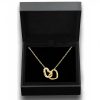 Personalized Double Heart Name Necklace in Stainless Steel Personalized Double Heart Name Necklace in Stainless Steel