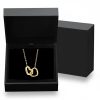 Personalized Double Heart Name Necklace in Stainless Steel Personalized Double Heart Name Necklace in Stainless Steel