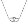 Personalized Double Heart Name Necklace in Stainless Steel Personalized Double Heart Name Necklace in Stainless Steel