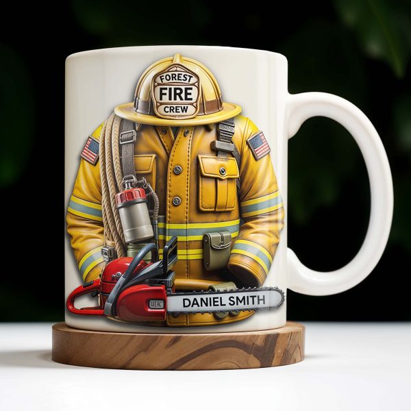 Personalized Firefighter Gear and Helmet Design - Personalized Custom Coffee Mug - FIF005_MG Personalized Firefighter Gear and Helmet Design - Personalized Custom Coffee Mug - FIF005_MG