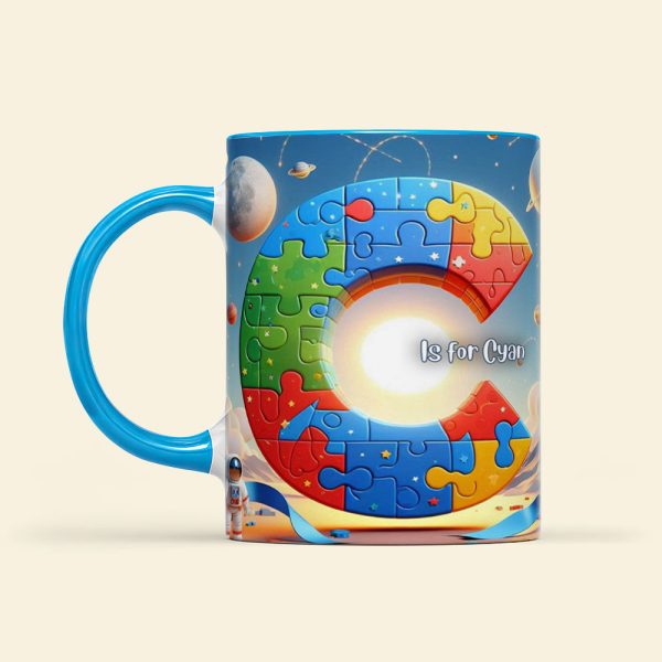 Personalized Gift For Autism Kid, 3D Puzzle Alphabet & Wandering Astronaut In Space 01QHLU060325