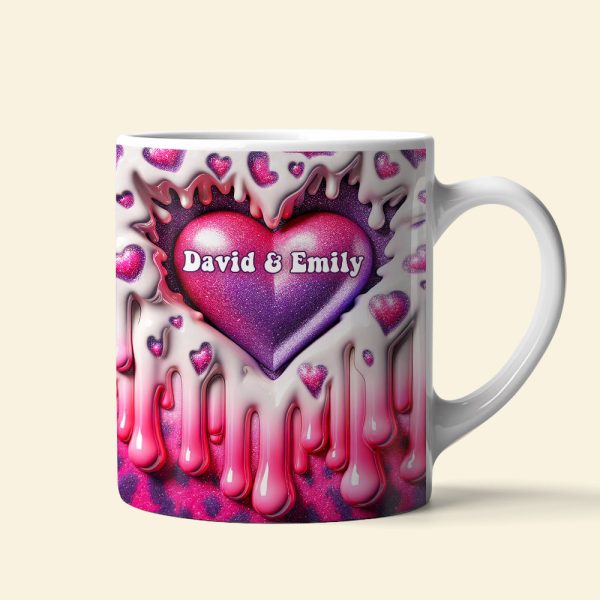 Personalized Gift For Couple Coffee Mug 3D Heart Personalized Gift For Couple Coffee Mug 3D Heart