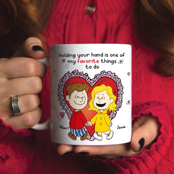 Personalized Gift For Couples Valentine White Mug Couple Holding Hand 01KALU261224DA Personalized Gift For Couples Valentine White Mug Couple Holding Hand 01KALU261224DA