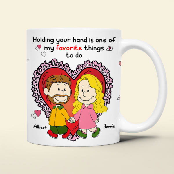 Personalized Gift For Couples Valentine White Mug Couple Holding Hand 01KALU261224DA Personalized Gift For Couples Valentine White Mug Couple Holding Hand 01KALU261224DA