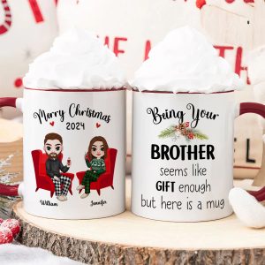 Personalized Gifts For Brother Coffee Mug Christmas 01ACDT300924HH