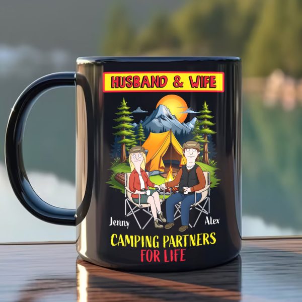 Personalized Gifts For Camping Couple Coffee Mug 03xqmh100225pa Husband And Wife - Camping Partners For Life