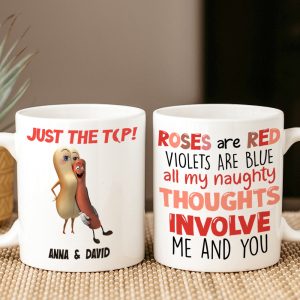 Personalized Gifts For Couple Coffee Mug All My Thoughts Involve Me And You 02OHPU120124