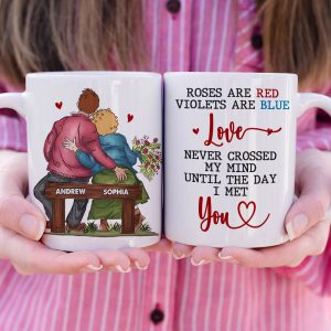 Personalized Gifts For Couple Coffee Mug Rose Are Red Violets Are Blue 06DTDT010324