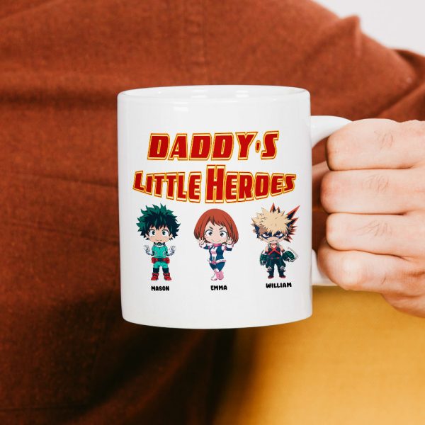 Personalized Gifts For Dad Coffee Mug Daddy's Little Hero 03KAMH200124 Personalized Gifts For Dad Coffee Mug Daddy's Little Hero 03KAMH200124