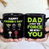 Personalized Gifts For Dad Coffee Mug May The Force Be With You 05HUHN220124HA Personalized Gifts For Dad Coffee Mug May The Force Be With You 05HUHN220124HA