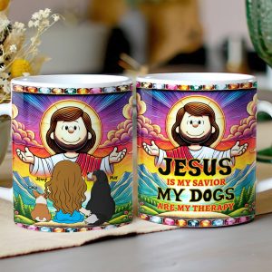 Personalized Gifts For Dog Lovers Coffee Mug, Jesus Is My Savior 04TGMH030325HG