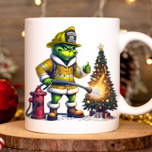 Personalized Gifts For Firefighter Mug, How The Firefighter Saved Christmas 05QHTN011124 Personalized Gifts For Firefighter Mug, How The Firefighter Saved Christmas 05QHTN011124