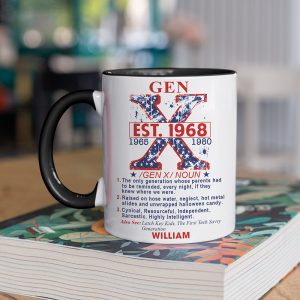 Personalized Gifts For Gen X Accent Mug Black 02XQQN301124