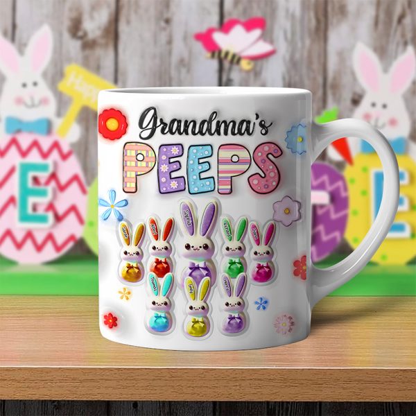 Personalized Gifts For Grandma Coffee Mug 03ohqn240125 Grandma's Peeps Easter Gifts