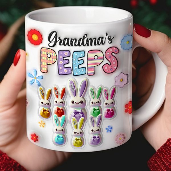 Personalized Gifts For Grandma Coffee Mug 03ohqn240125 Grandma's Peeps Easter Gifts