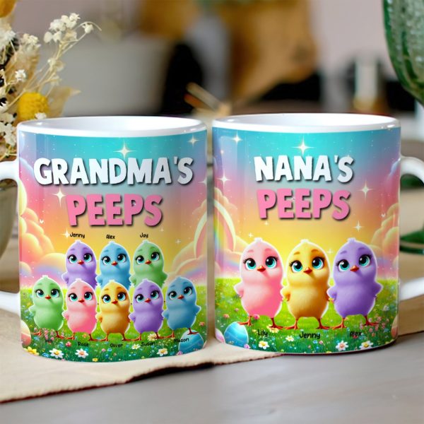 Personalized Gifts For Grandma Coffee Mug, Chick Peeps 04tgmh040325 Easter Gifts Personalized Gifts For Grandma Coffee Mug, Chick Peeps 04tgmh040325 Easter Gifts