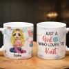 Personalized Gifts For Knitting Lover Coffee Mug 04hudc290724hh Beautiful Girl Knitting At Home