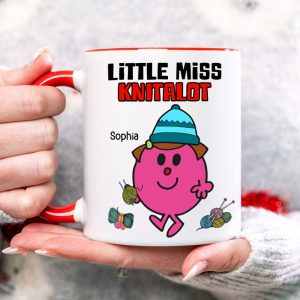 Personalized Gifts For Knitting Lovers Coffee Mug 03hutn250724pa Cute Little Girl Knitting
