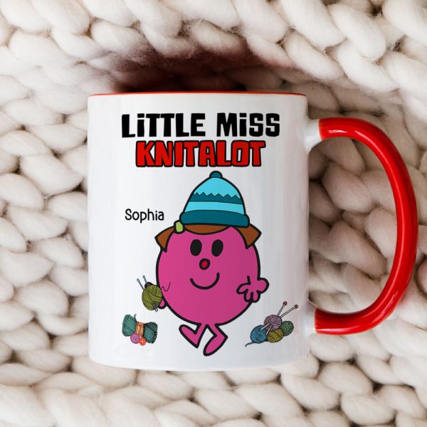 Personalized Gifts For Knitting Lovers Coffee Mug 03hutn250724pa Cute Little Girl Knitting