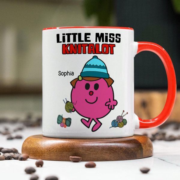 Personalized Gifts For Knitting Lovers Coffee Mug 03hutn250724pa Cute Little Girl Knitting