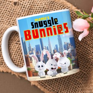 Personalized Gifts For Mom Coffee Mug 05tgqn190225 Mom's Snuggle Bunny, Easter Gifts