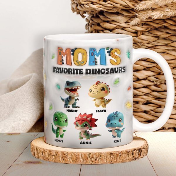 Personalized Gifts For Mom Coffee Mug Adorable Dinosaurs 02KALU060225 Personalized Gifts For Mom Coffee Mug Adorable Dinosaurs 02KALU060225
