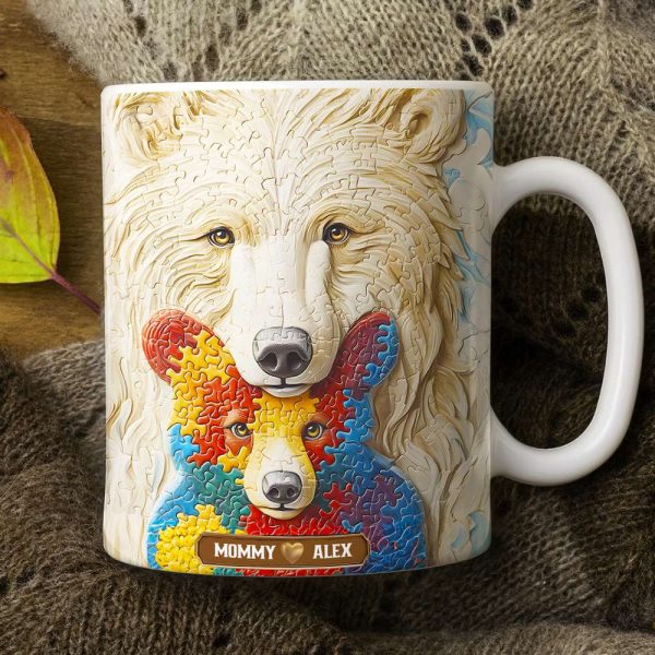 Personalized Gifts For Mom Coffee Mug, Autism Mama Bear 02TGMH240225 Personalized Gifts For Mom Coffee Mug, Autism Mama Bear 02TGMH240225