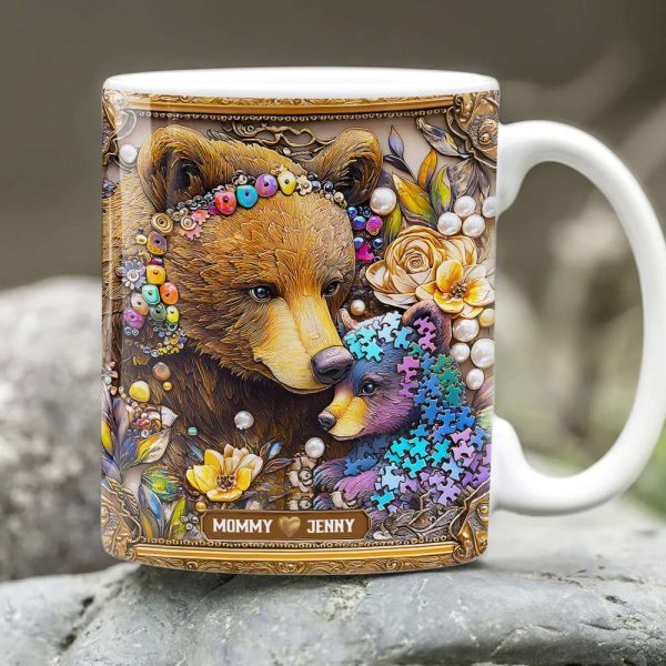Personalized Gifts For Mom Coffee Mug, Autism Mama Bear 02TGMH240225 Personalized Gifts For Mom Coffee Mug, Autism Mama Bear 02TGMH240225
