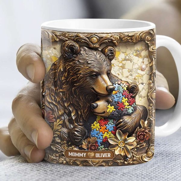 Personalized Gifts For Mom Coffee Mug, Autism Mama Bear 02TGMH240225 Personalized Gifts For Mom Coffee Mug, Autism Mama Bear 02TGMH240225