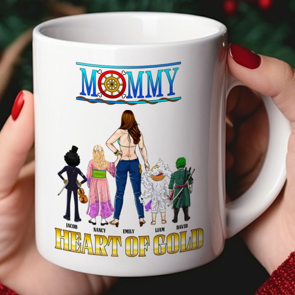Personalized Gifts For Mom Coffee Mug Mommy Heart Of Gold 011KAPU260324PA