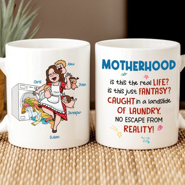 Personalized Gifts For Mom Coffee Mug Motherhood Real Life 04kahn120324hh
