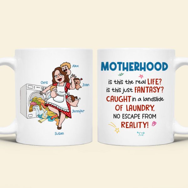 Personalized Gifts For Mom Coffee Mug Motherhood Real Life 04kahn120324hh