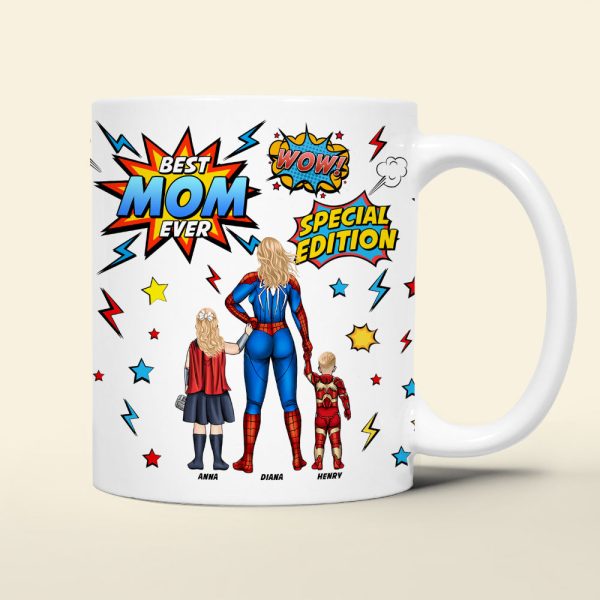 Personalized Gifts For Mom Coffee Mug Super Mom And Kids Mother's Day Personalized Gifts For Mom Coffee Mug Super Mom And Kids Mother's Day
