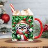 Personalized Gifts For Penguin Lovers, Red Accent Mug 3D Xmas Penguins 04HUTI200824 Personalized Gifts For Penguin Lovers, Red Accent Mug 3D Xmas Penguins 04HUTI200824