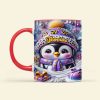Personalized Gifts For Penguin Lovers, Red Accent Mug 3D Xmas Penguins 04HUTI200824 Personalized Gifts For Penguin Lovers, Red Accent Mug 3D Xmas Penguins 04HUTI200824