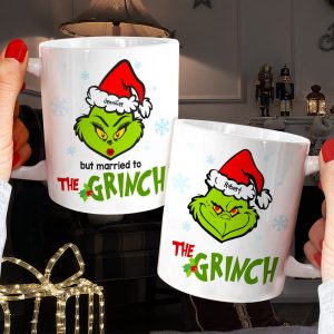 Personalized Green Character Couple Mug, Christmas Gift For Couples