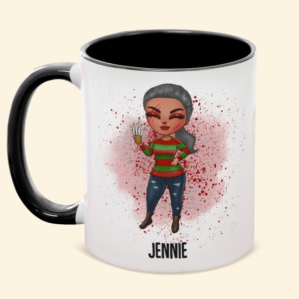 Personalized Horror Movies Accent Mug, Gift For Horror Fans