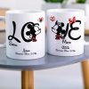Personalized Mouse Couple Mug, Gift For Couples