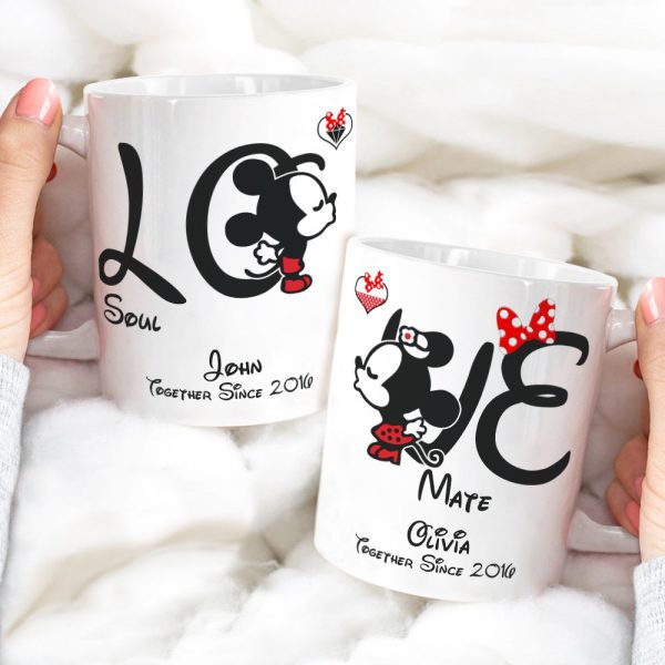 Personalized Mouse Couple Mug, Gift For Couples