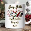 Personalized Mug Barber Buffalo Plaid Christmas, Barbershop Gift