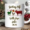 Personalized Mug Farm Animal Buffalo Plaid Christmas, Farmhouse Gift Personalized Mug Farm Animal Buffalo Plaid Christmas, Farmhouse Gift