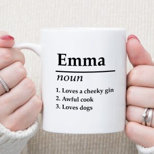 Personalized Name Definition Mug Gifts Ideas Presents For Valentine Anniversary Christmas Fathers Mothers Day C590