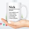 Personalized Name Definition Mug Gifts Ideas Presents For Valentine Anniversary Christmas Fathers Mothers Day C590