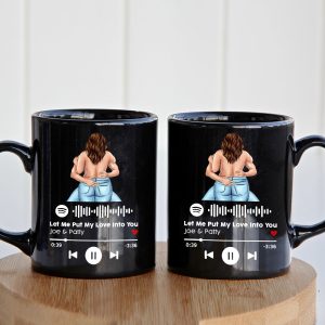 Personalized Name Songs, Naughty Make Love Couple Black Mug