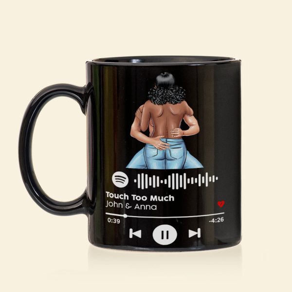 Personalized Name Songs, Naughty Make Love Couple Black Mug
