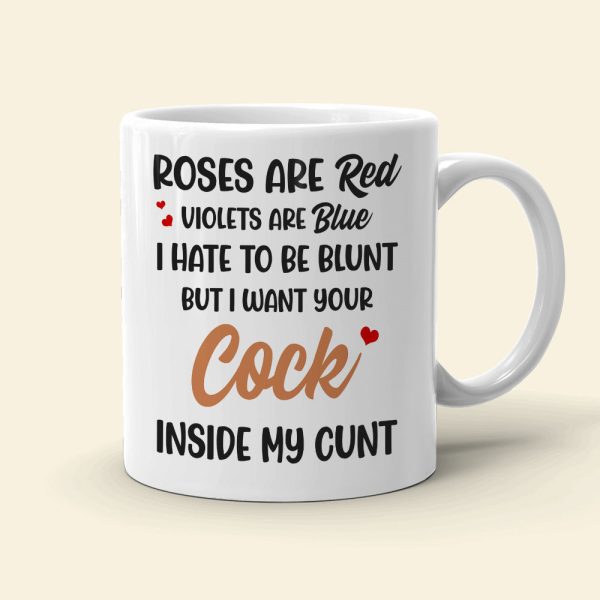 Personalized Naughty Couple Mug, Roses Are Red Violets Are Blue